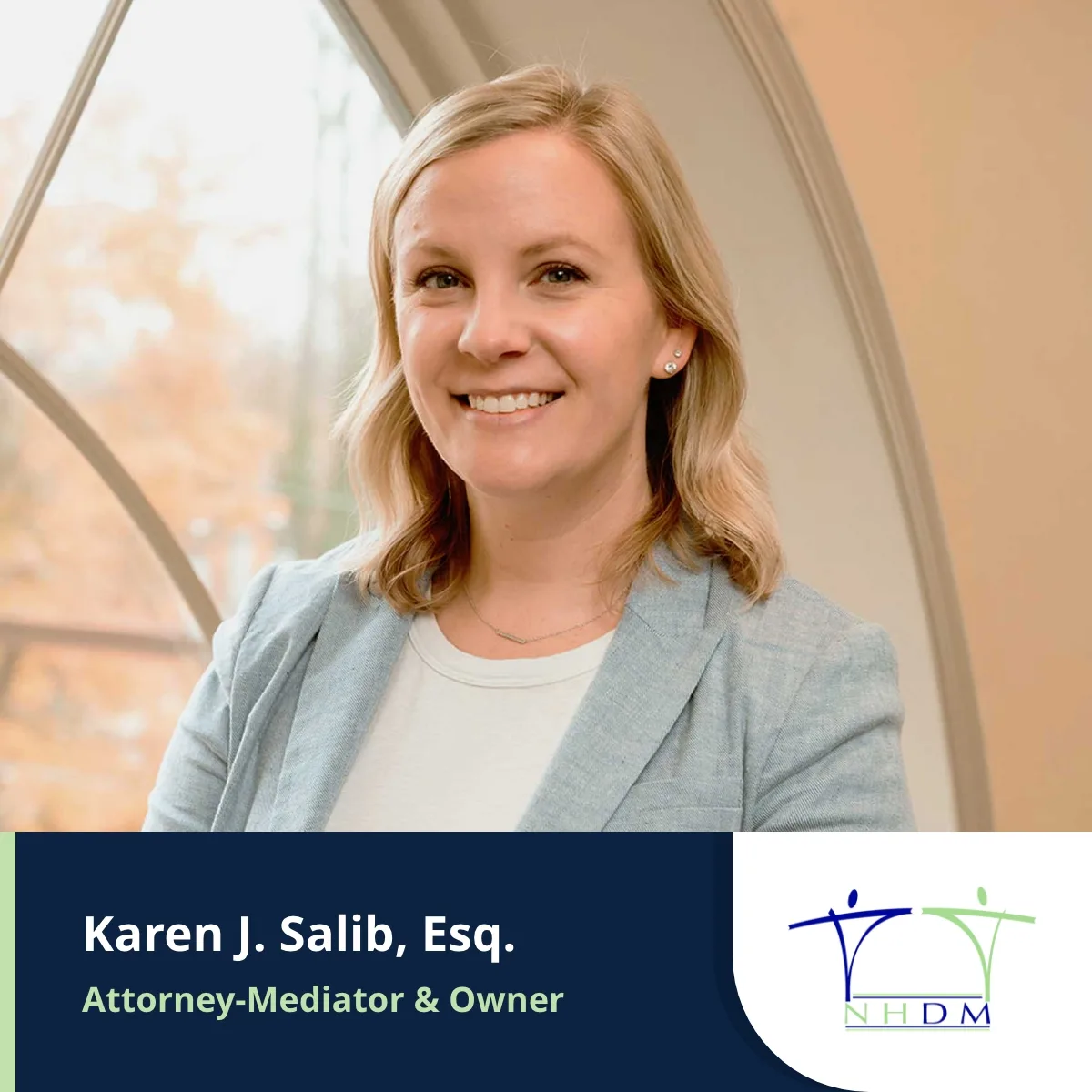 owner of New Hope Divorce Mediation and attorney-mediator Karen Salib poses for the camera